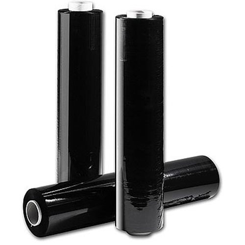 Merkloos Palletfolie, ft  50 cm x 300 m, 20 mu, doos van 6 stuks, zwart