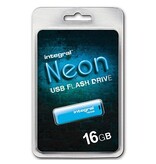Integral Neon USB 2.0 stick, 16 GB, blauw
