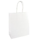 Merkloos Papieren zak, ft 18 x 8 x 22 cm, wit