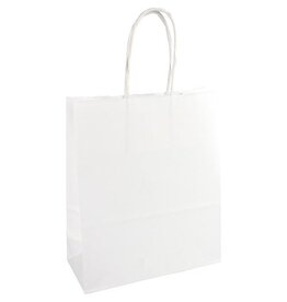 Merkloos Papieren Zak Wit 22X10X31Cm [50st]
