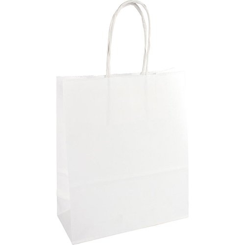 Merkloos Papieren zak, ft 22 x 10 x 31 cm, wit