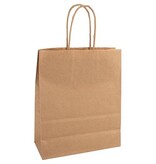 Merkloos Papieren zak, ft 22 x 10 x 31 cm, bruin [50st]