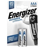 Energizer Energizer batterijen Lithium AAA, blister van 2 stuks