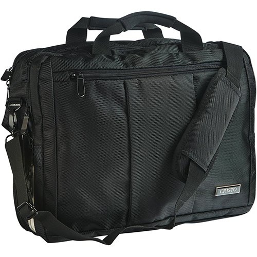 Cristo Portable laptoptas voor 15 inch laptops, zwart