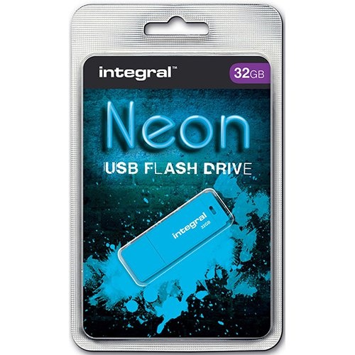 Integral Integral Neon USB 2.0 stick, 32 GB, blauw