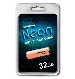 Integral Integral Neon USB 2.0 stick, 32 GB, oranje