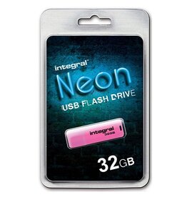 Integral Neon USB 2.0 stick, 32 GB, roze