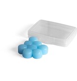 Merkloos Stopz oordoppen Silicone Aqua, waterbestendig, blauw, blister van 8 stuks