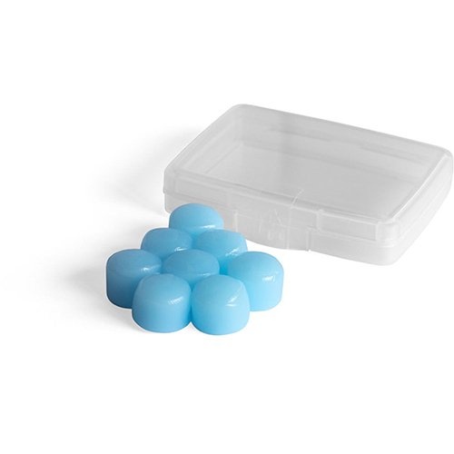 Merkloos Stopz oordoppen Silicone Aqua, waterbestendig, blauw, blister van 8 stuks