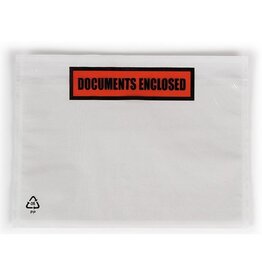 Q-CONNECT Paklijstenvelop Dokulops A6, ft 165 x 115 mm, doos van 1000 stuks, tekst: documents enclosed
