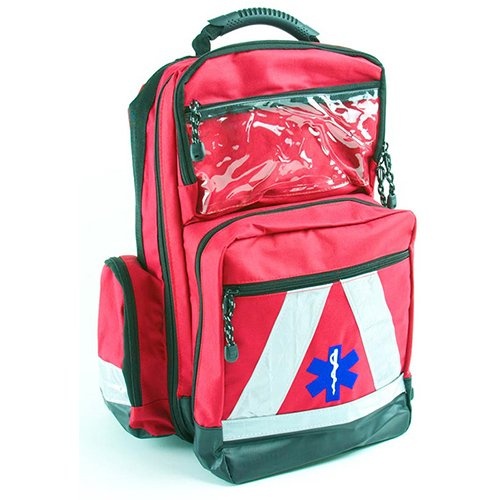 Merkloos EHBO-rugtas, met modulaire indeling voor de professional, rood