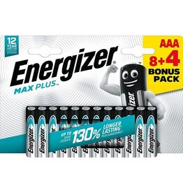 Energizer Energizer batterijen Max plus AAA, blister van 8+4