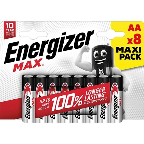 Energizer Energizer batterijen Max AA/LR06/E91, blister van 8, MaxIPACK