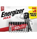 Energizer Energizer batterijen Max AAA/LR03/E92, blister van 8, MaxIPACK