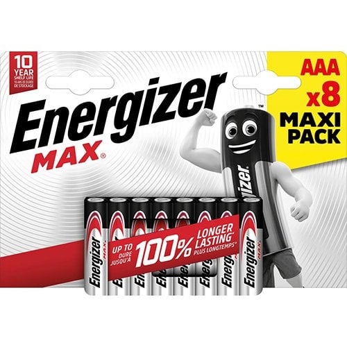 Energizer Energizer batterijen Max AAA/LR03/E92, blister van 8, MaxIPACK
