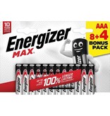 Energizer Energizer batterijen Max AAA/LR03/E92, blister van 8 + 4