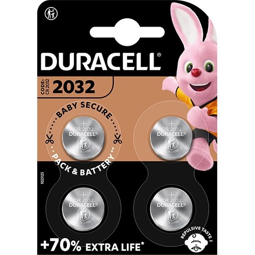 Duracell Duracell knoopcel Specialty Electronics CR2032, blister van 4 stuks