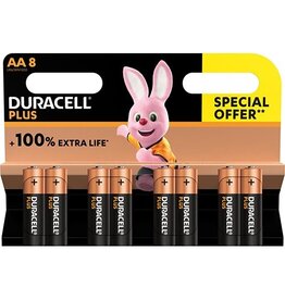 Duracell Duracell batterij Plus 100% AA, blister van 8 stuks