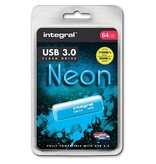 Integral Integral Neon USB 3.0 stick, 64 GB, blauw
