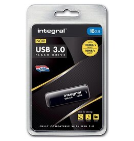 Integral USB stick 3.0, 16 GB, zwart