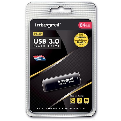 Integral Integral USB stick 3.0, 64 GB, zwart