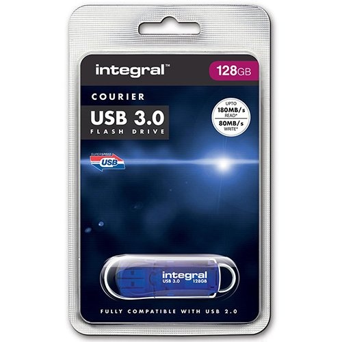 Integral Integral Courier USB 3.0 stick, 128 GB