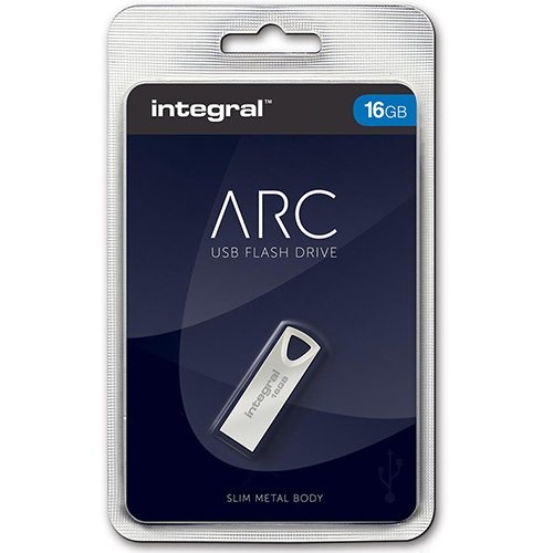 Integral Integral ARC USB stick 2.0, 16 GB, zilver