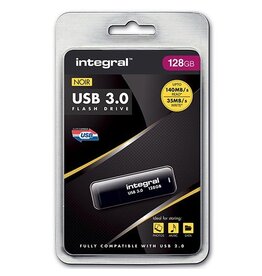 Integral USB stick 3.0, 128 GB, zwart