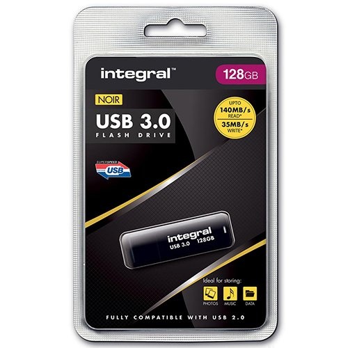 Integral Integral USB stick 3.0, 128 GB, zwart