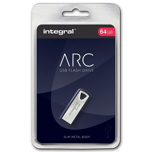Integral Integral ARC USB stick 2.0, 64 GB, zilver