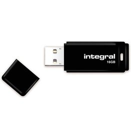 Integral USB 2.0 stick, 16 GB, zwart