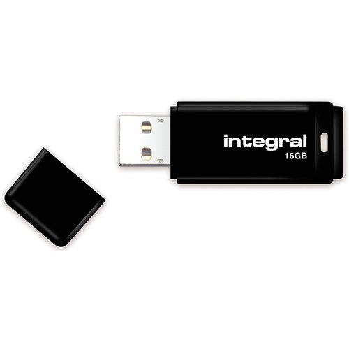 Integral Integral USB 2.0 stick, 16 GB, zwart