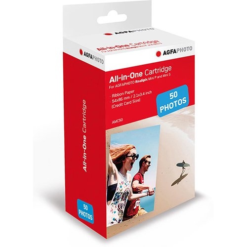 Agfaphoto AgfaPhoto vulling voor fotoprinter Realipix Mini P, cartridge en 50 vel fotopapier