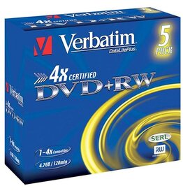 Verbatim DVD rewritable, 5st. individueel verpakt