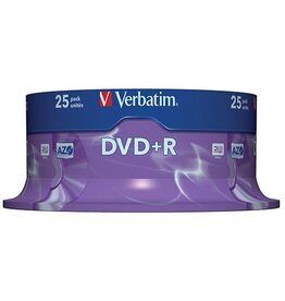 Verbatim DVD recordable DVD+R, spindel van 25 stuks