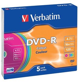 Verbatim DVD recordable DVD-R, 5st.
