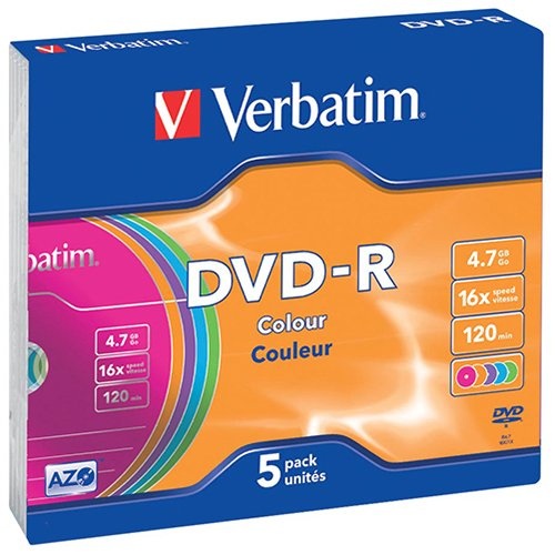 Verbatim DVD recordable DVD-R, 5st.
