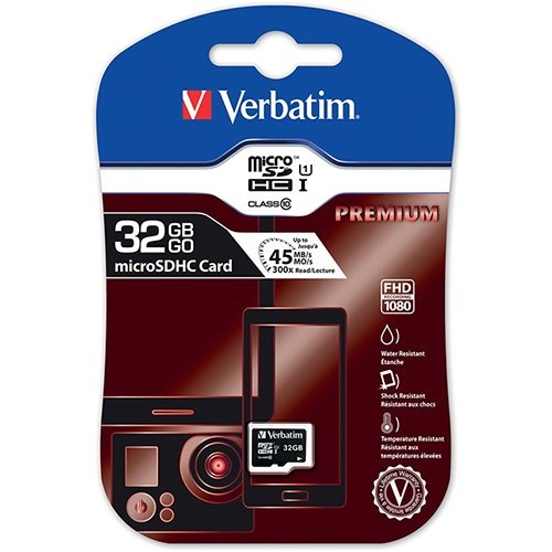 Verbatim microSDHC geheugenkaart, klasse 10, 32 GB