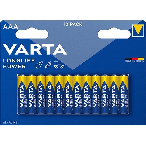 Varta Varta batterij Longlife Power AAA, blister van 12 stuks