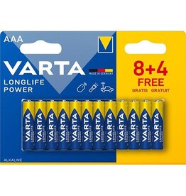 Varta Varta batterij Longlife Power AAA, blister van 8 + 4