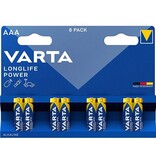 Varta Varta batterij Longlife Power AAA, blister van 8 stuks