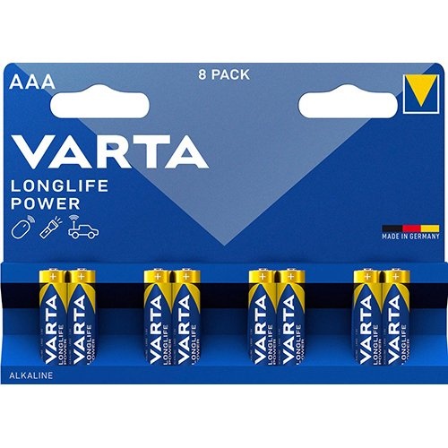 Varta Varta batterij Longlife Power AAA, blister van 8 stuks