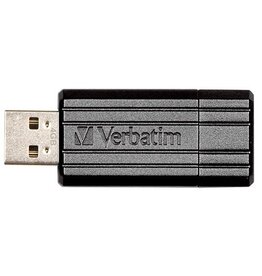 Verbatim PinStripe USB 2.0 stick, 16 GB, zwart