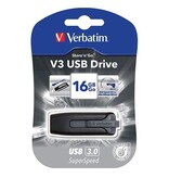 Verbatim V3 USB 3.0 stick, 16 GB, zwart