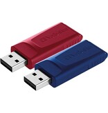 Verbatim USB 2.0 Slider USB stick, 32 GB, pak van 2 stuks