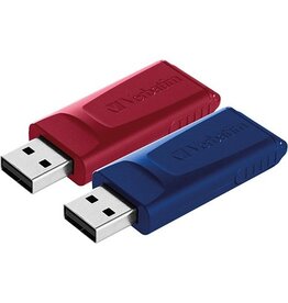 Verbatim USB 2.0 Slider USB stick, 32 GB, pak van 2 stuks