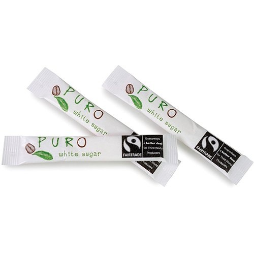 Miko Miko Puro suikersticks fairtrade, kristalsuiker, 5 g, doos van 500 stuks