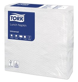 Tork Tork servetten ft 30 x 30 cm, 1-laags, wit, pak van 100 stuks