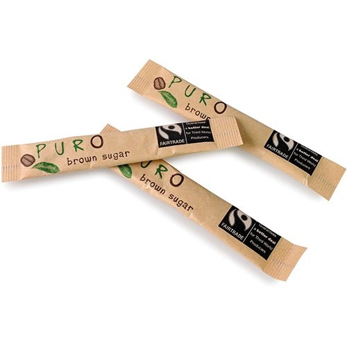 Puro Puro suikersticks fairtrade, rietsuiker, 3 g, pak doos 1000 stuks