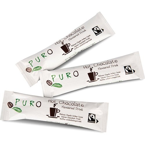 Puro Puro cacao poedersticks fairtrade, 25 g, doos van 100 stuks
